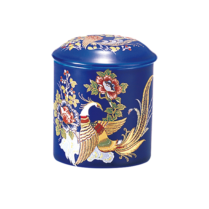 骨壷　瑠璃鳳凰　２.３寸