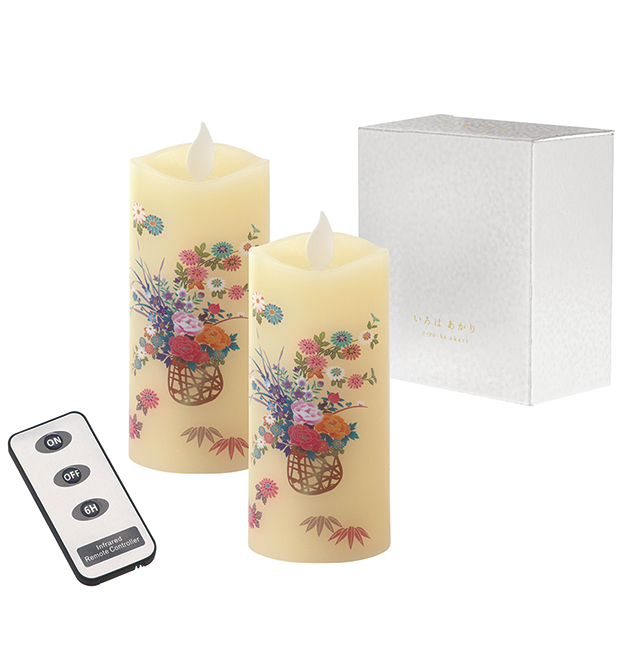 進物　いろはあかりＳ　花籠　　　ＬＥＤローソク