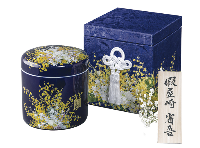 骨壷骨箱セット　花筺　群雀蘭　５寸