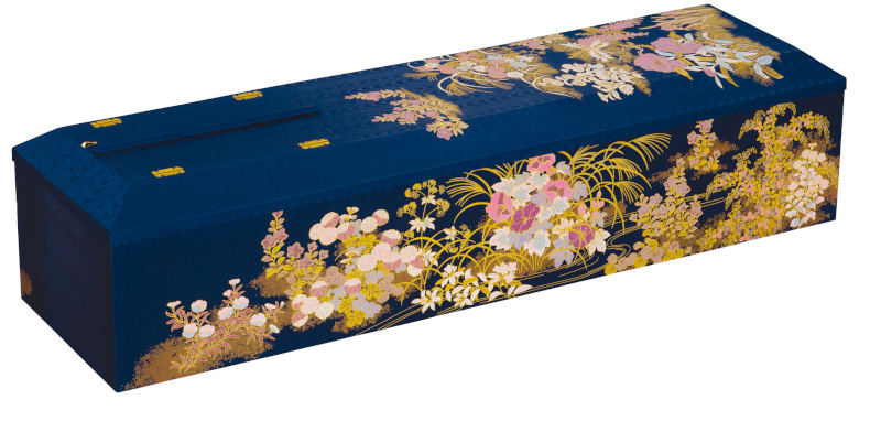 棺　金彩　紺